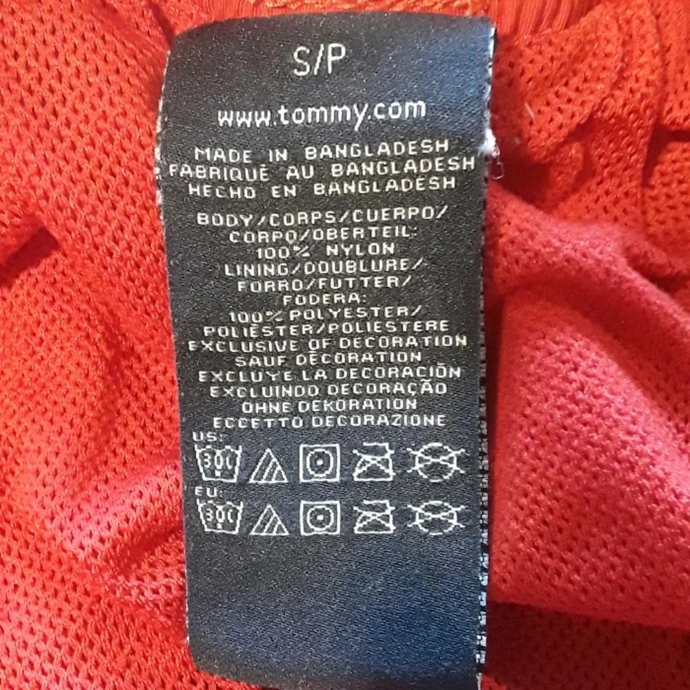 Tommy Hilfiger Red Flag Y2K Swim Shorts Small Liner
